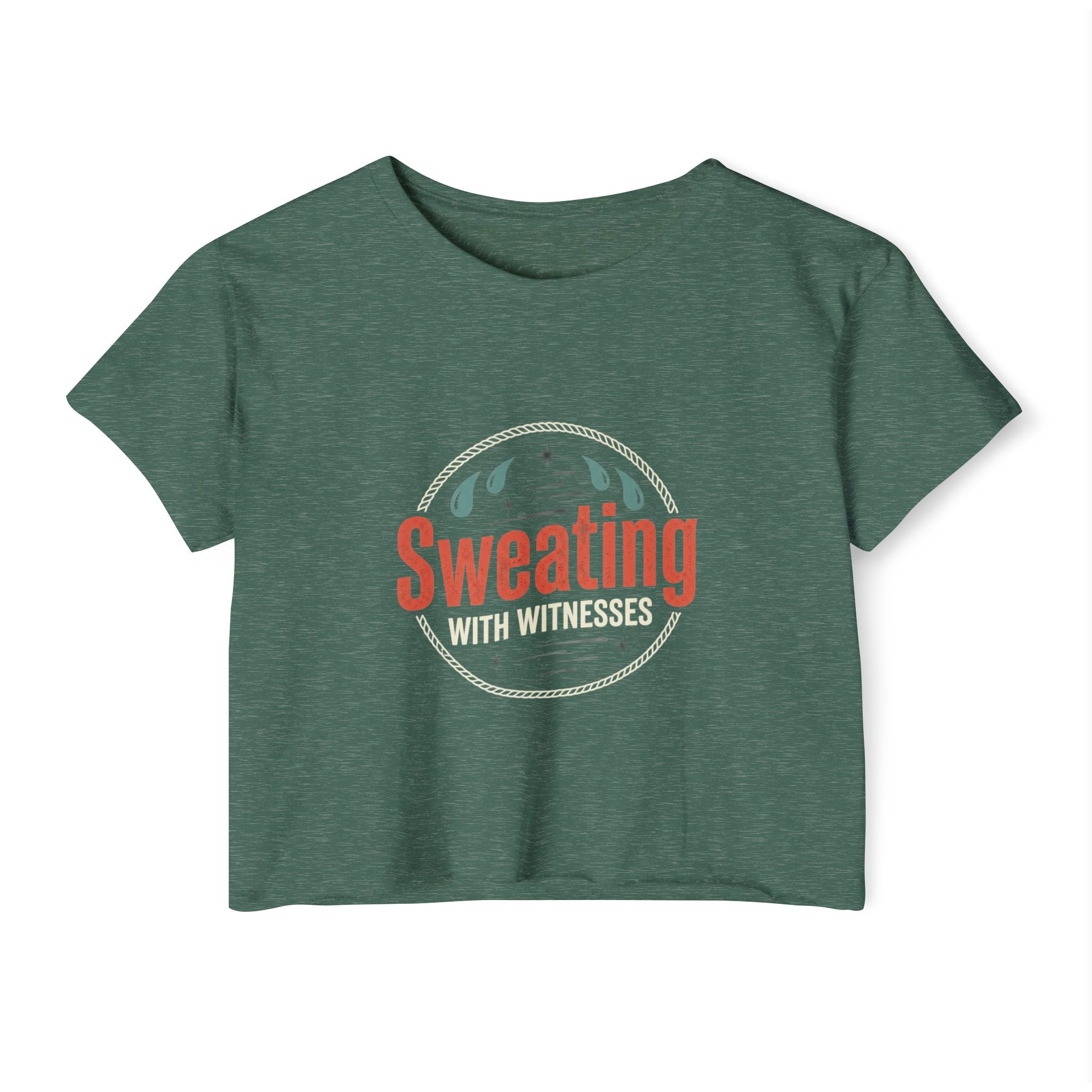Sweating with Witnesses Women's Festival Crop Top