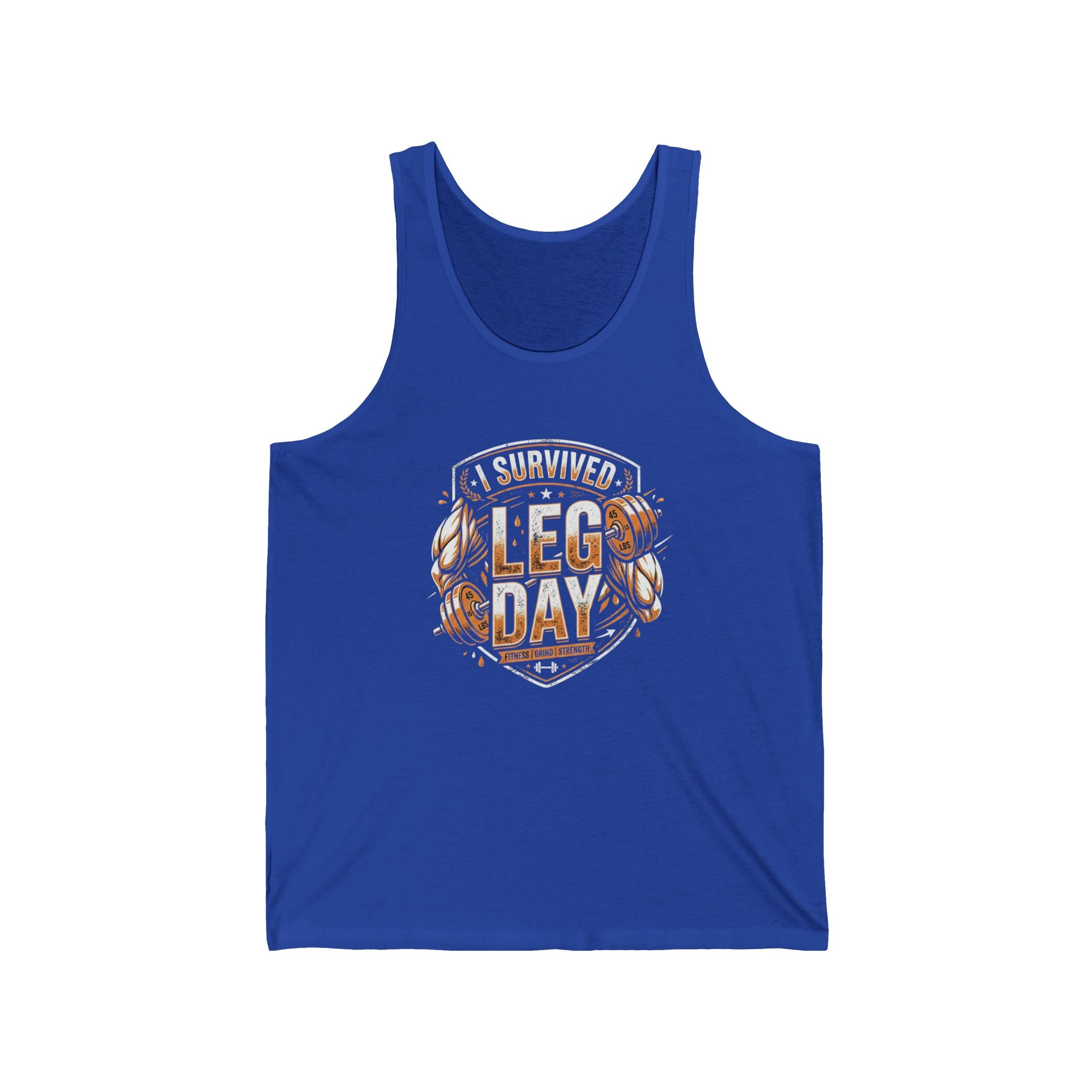 I Survived Leg Day Unisex Jersey Tank