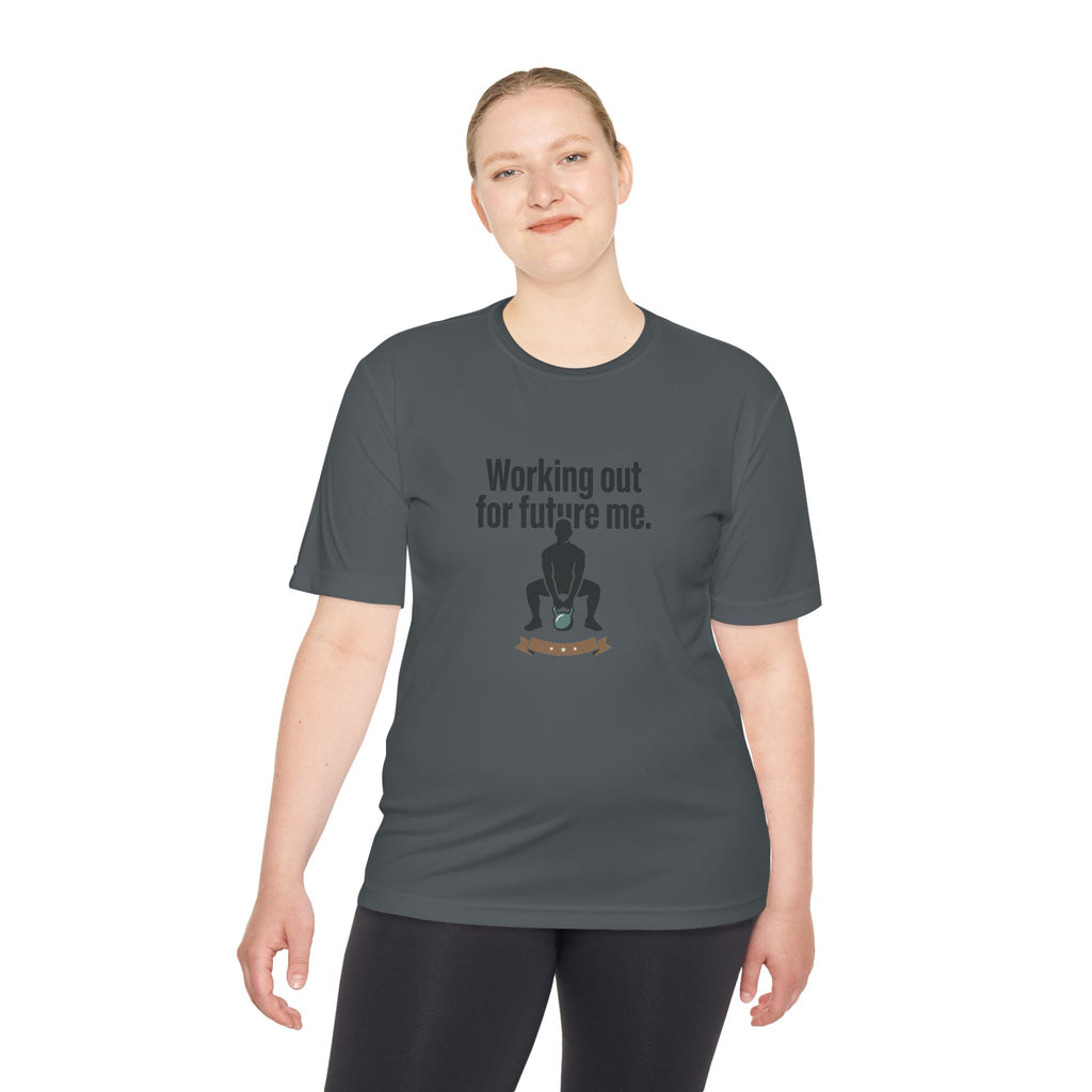 Working Out For Future Me Unisex Moisture Wicking Tee