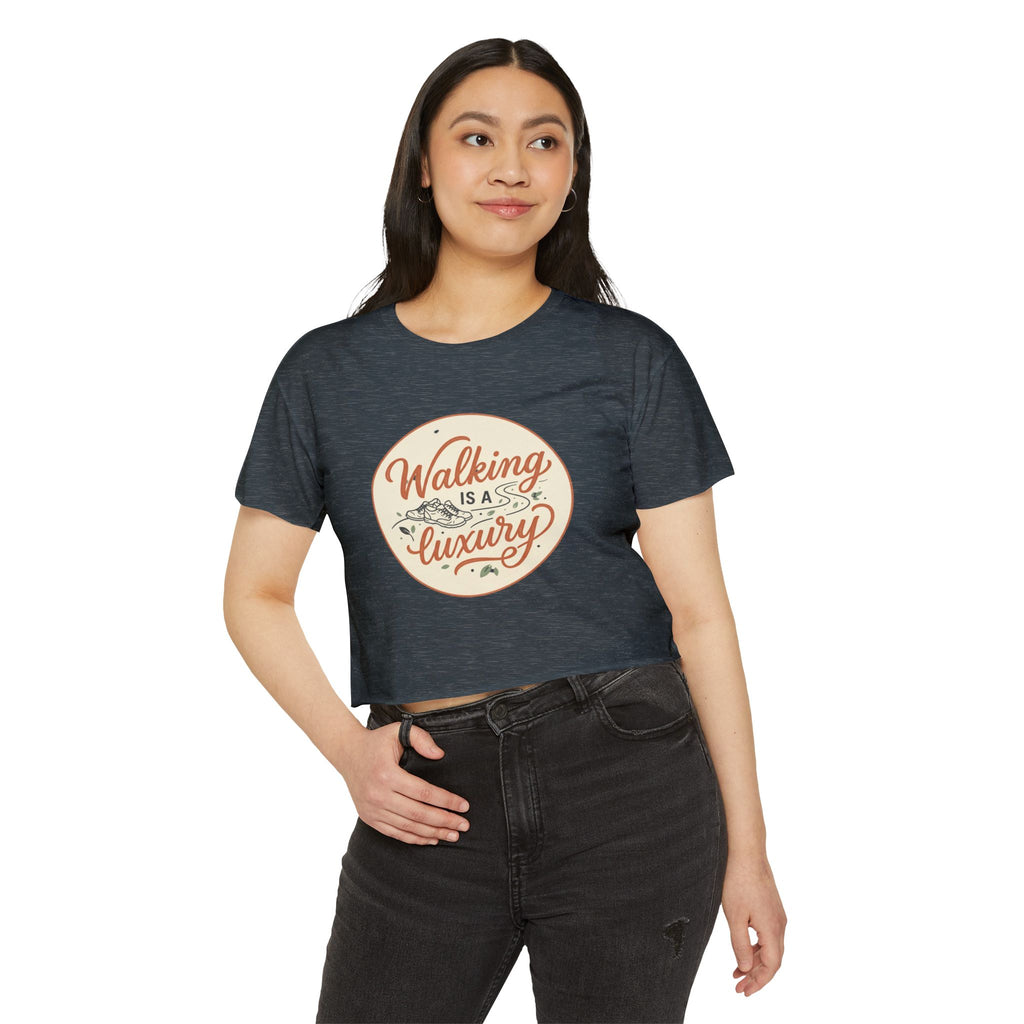 Walking is a Luxury Women's Festival Crop Top