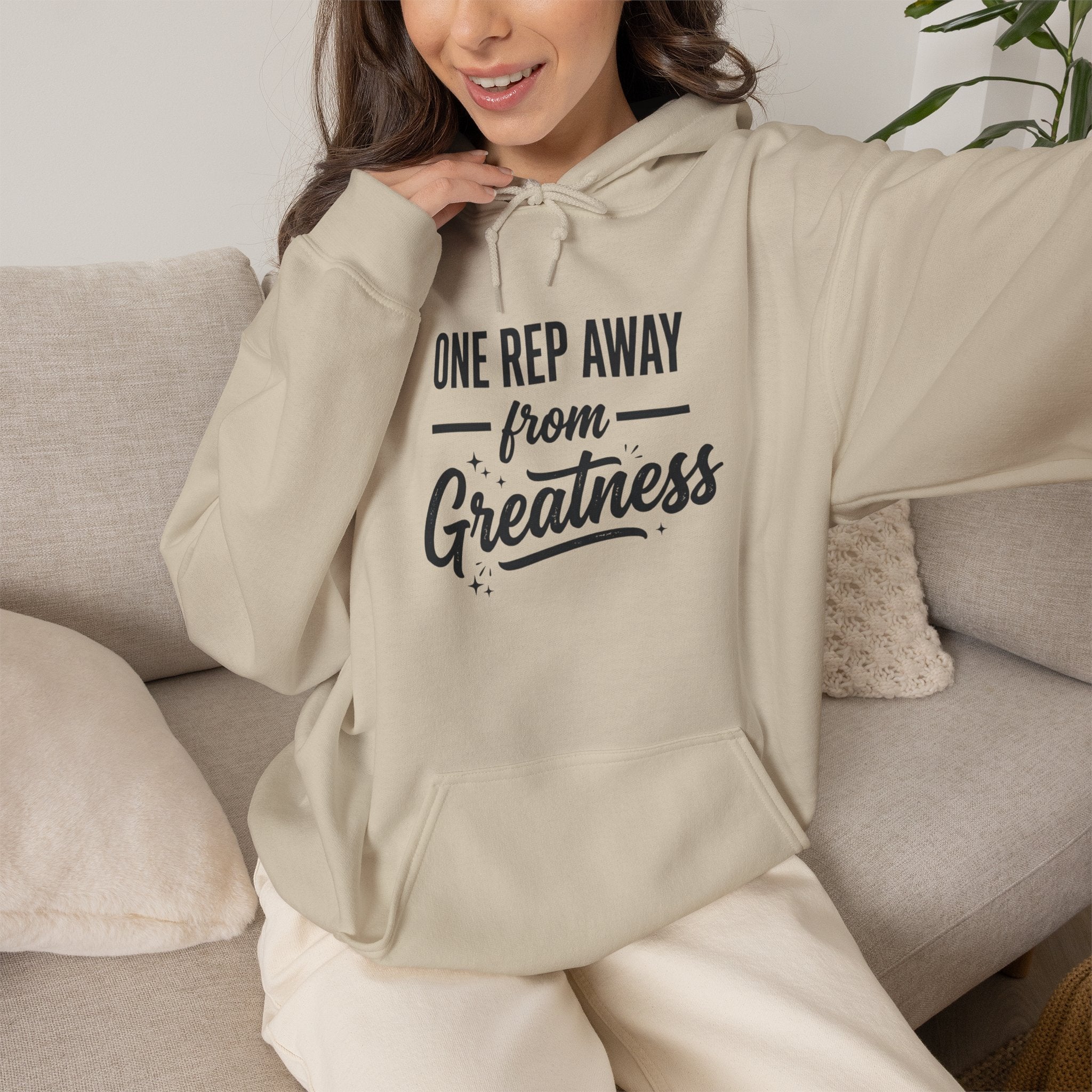 One Rep Away From Greatness Unisex Heavy Blend™ Hooded Sweatshirt