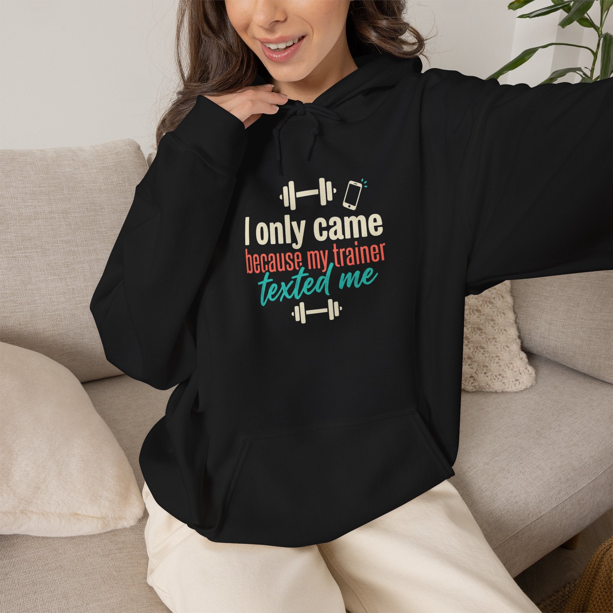 I Only Came Because My Trainer Texted Me Unisex Heavy Blend™ Hooded Sweatshirt