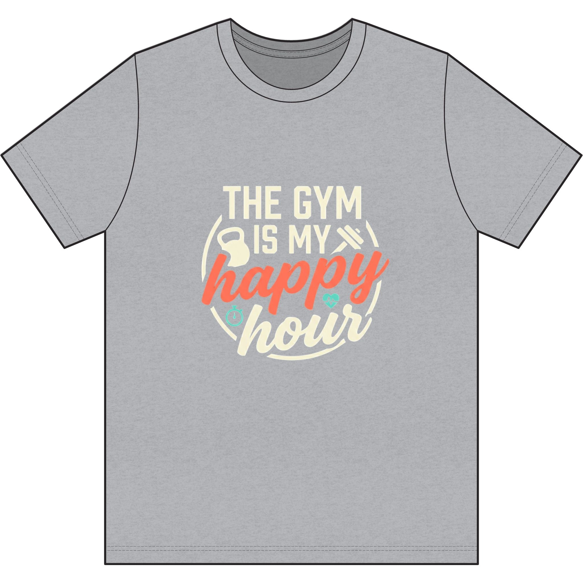 The Gym is My Happy Hour Dri-Power 100% Polyester T-Shirt