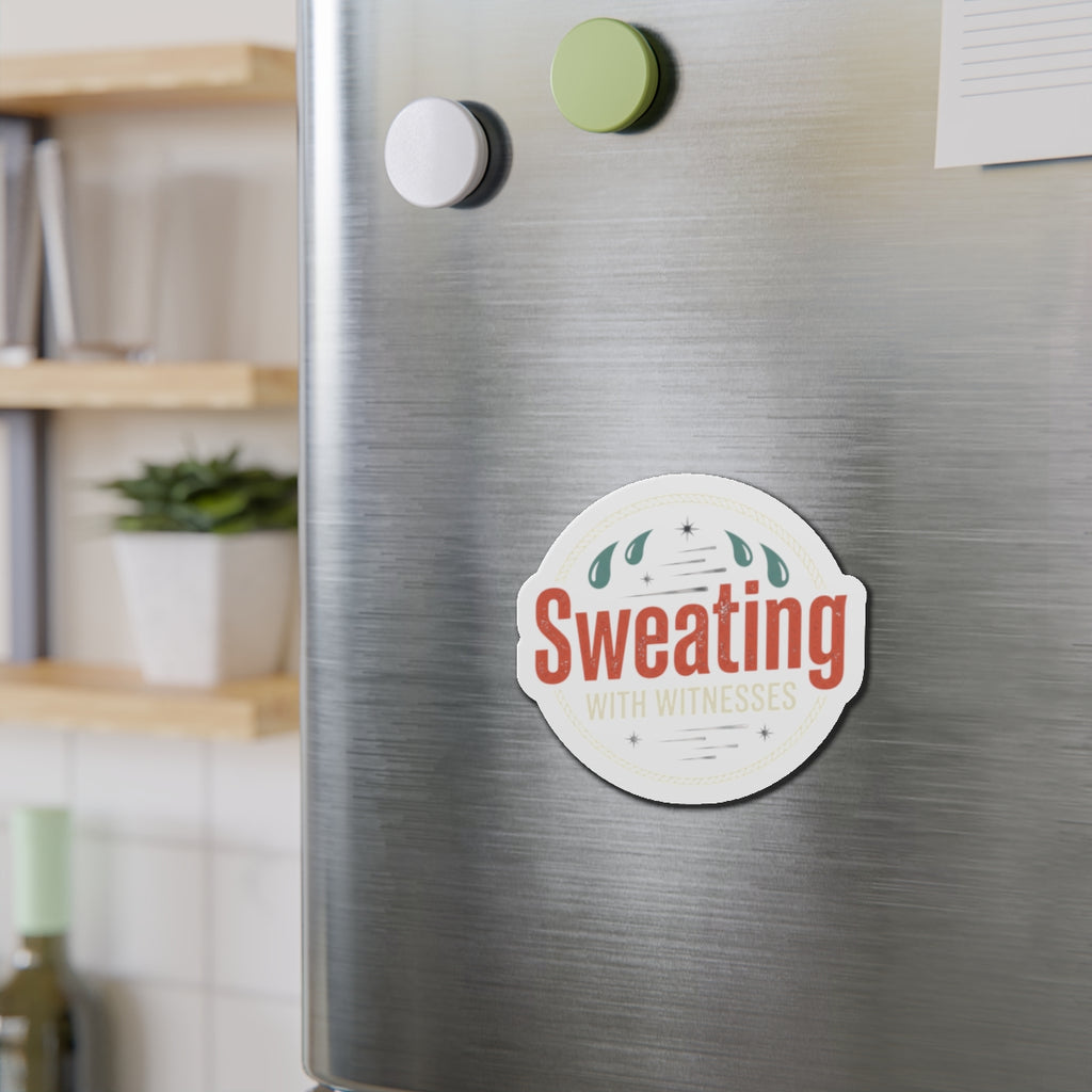 Sweating with Witnesses Die-Cut Magnets