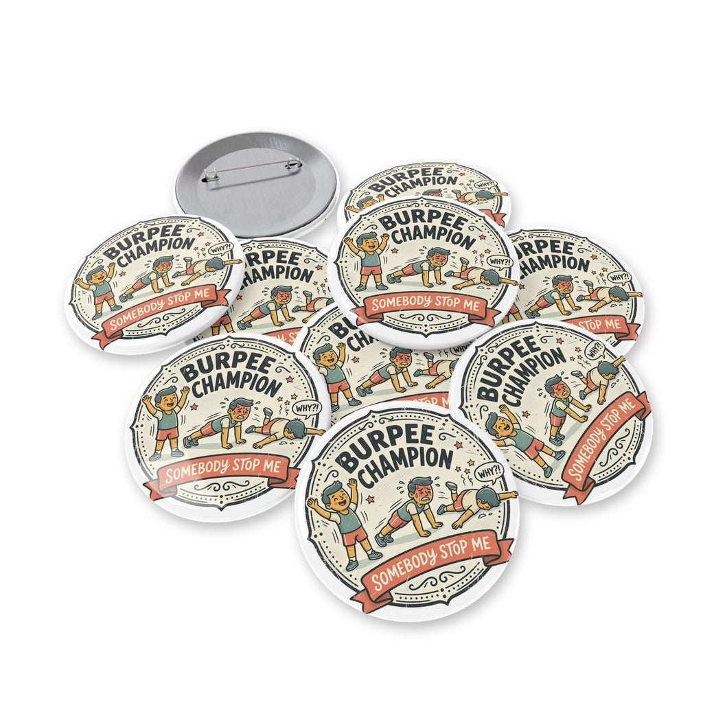 Burpee Champion Round Pins