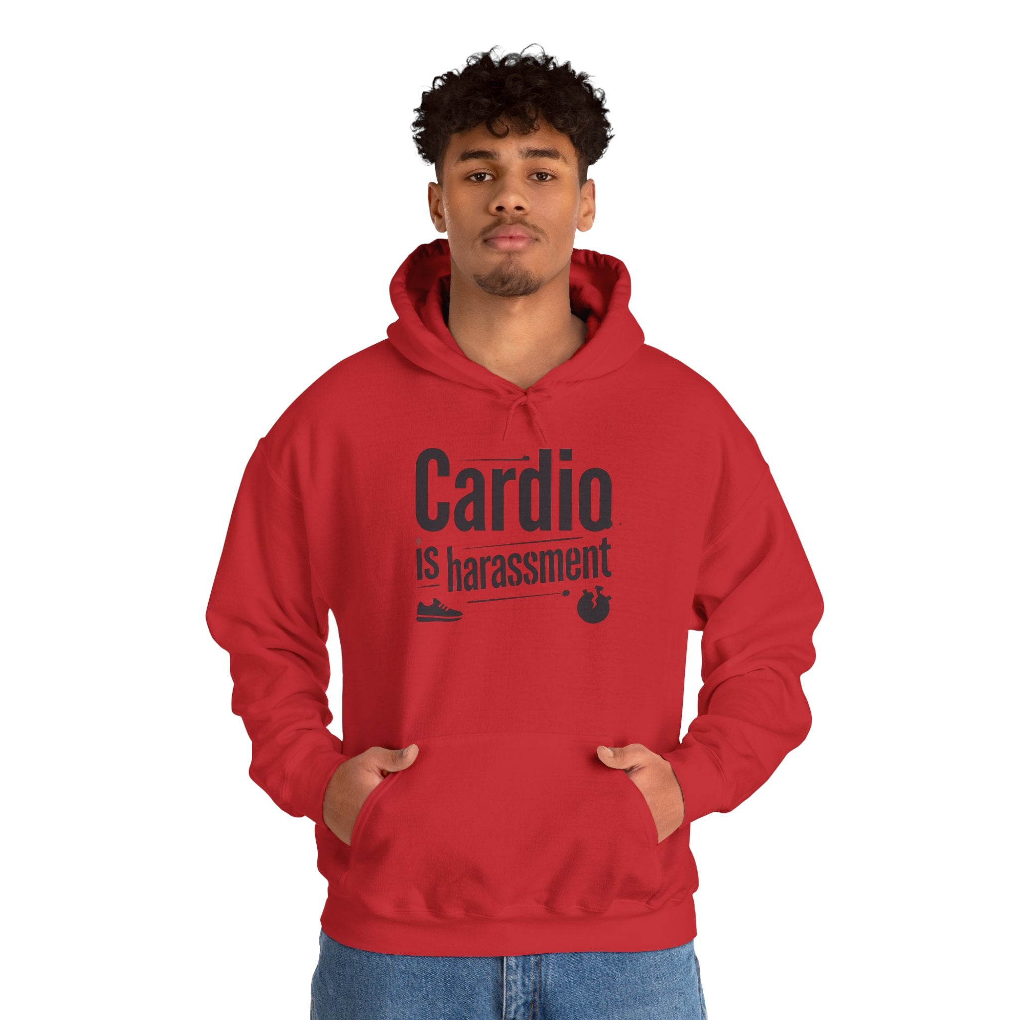 Cardio is Harassment Unisex Heavy Blend™ Hooded Sweatshirt
