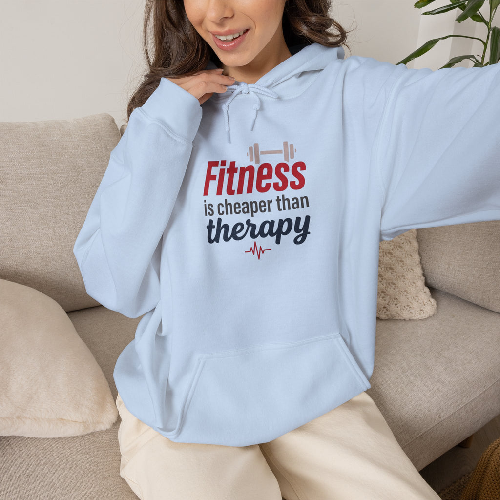 Fitness is Cheaper than Therapy Unisex Heavy Blend™ Hooded Sweatshirt