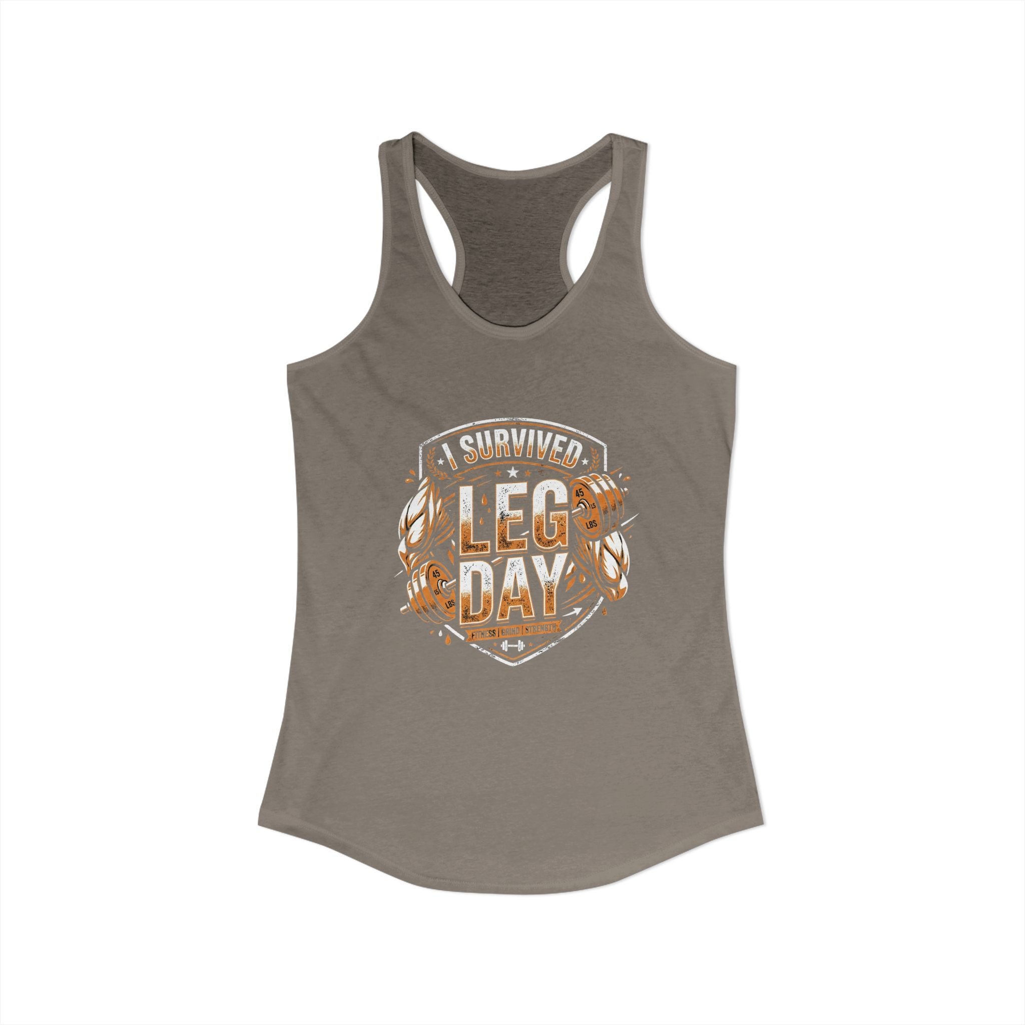 I Survived Leg Day Women's Ideal Racerback Tank
