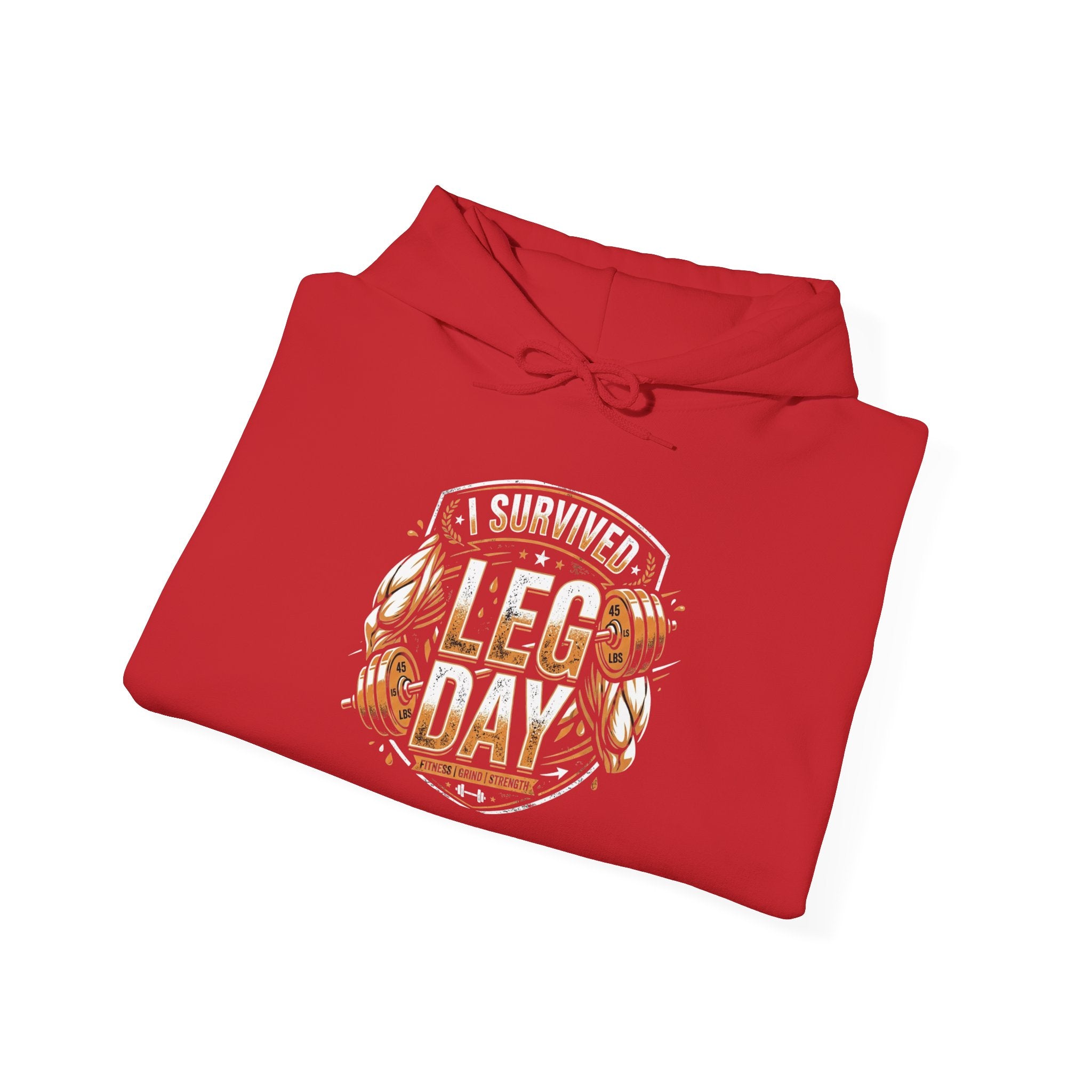 I Survived Leg Day Unisex Heavy Blend™ Hooded Sweatshirt