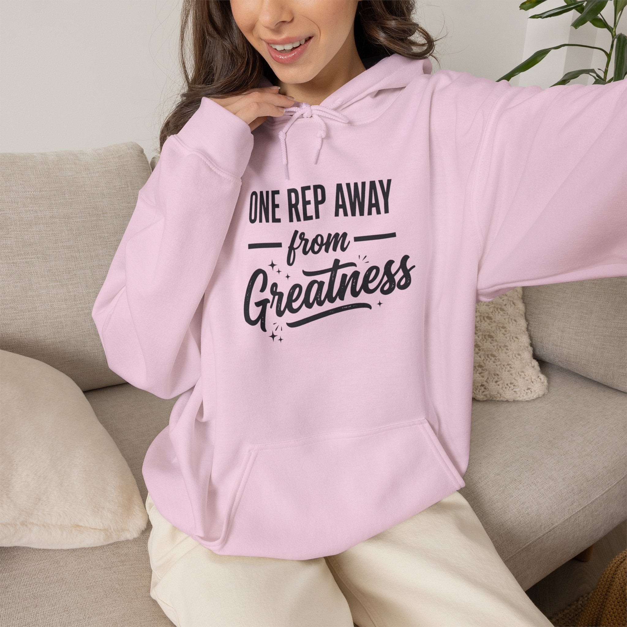 One Rep Away From Greatness Unisex Heavy Blend™ Hooded Sweatshirt