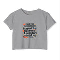 Came for the Workout Women's Festival Crop Top