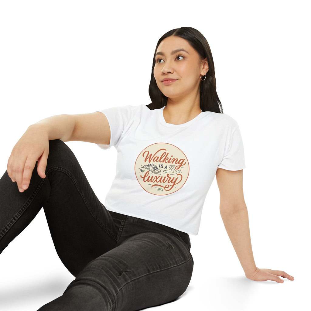 Walking is a Luxury Women's Festival Crop Top