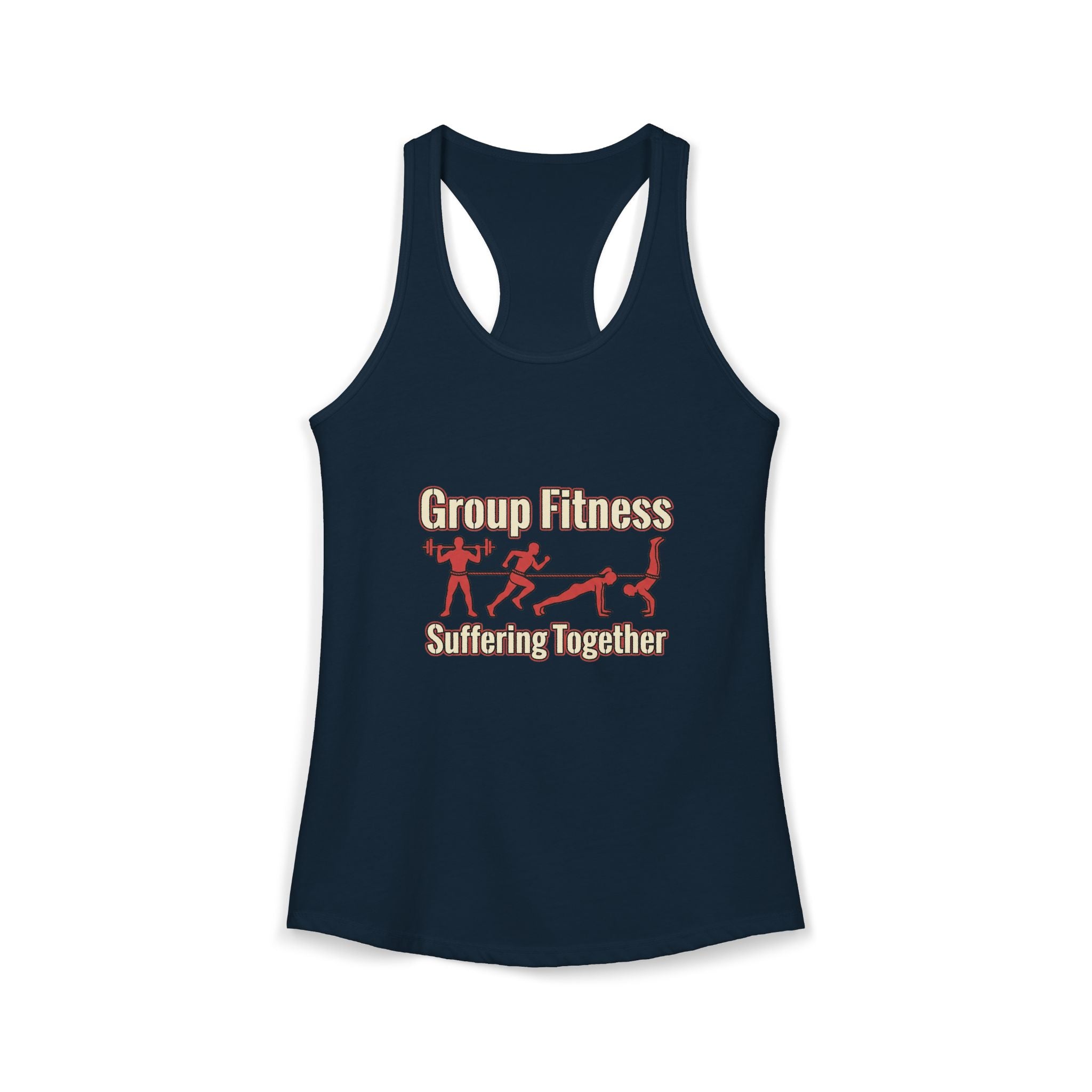 Group Fitness Suffering Together Women's Ideal Racerback Tank