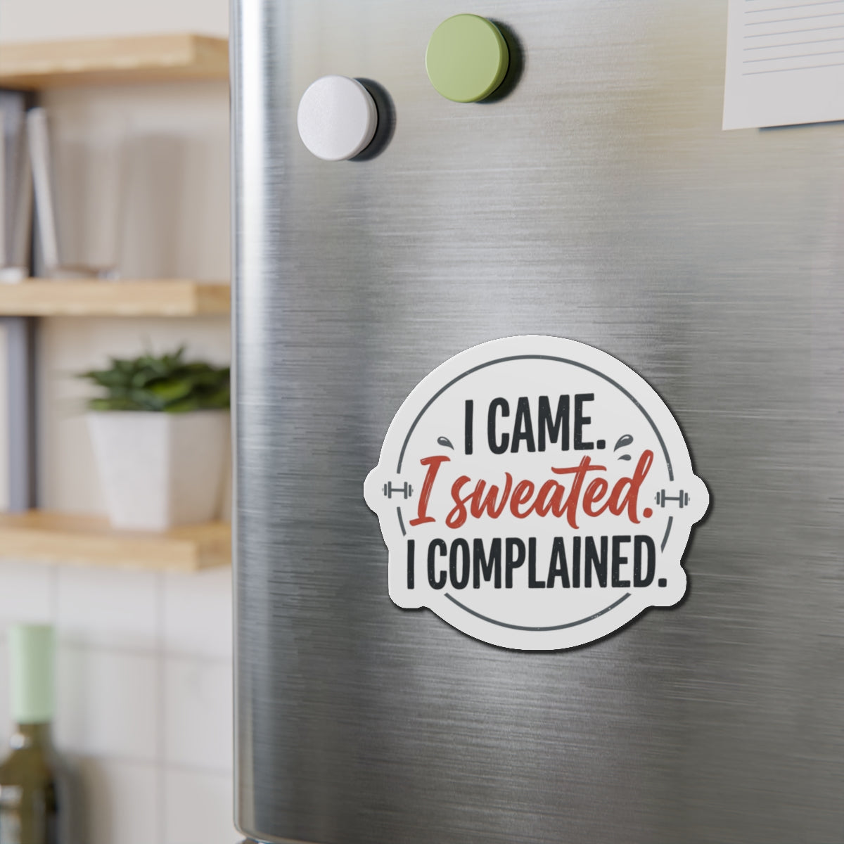 I Came I Sweated I Complained Die-Cut Magnets