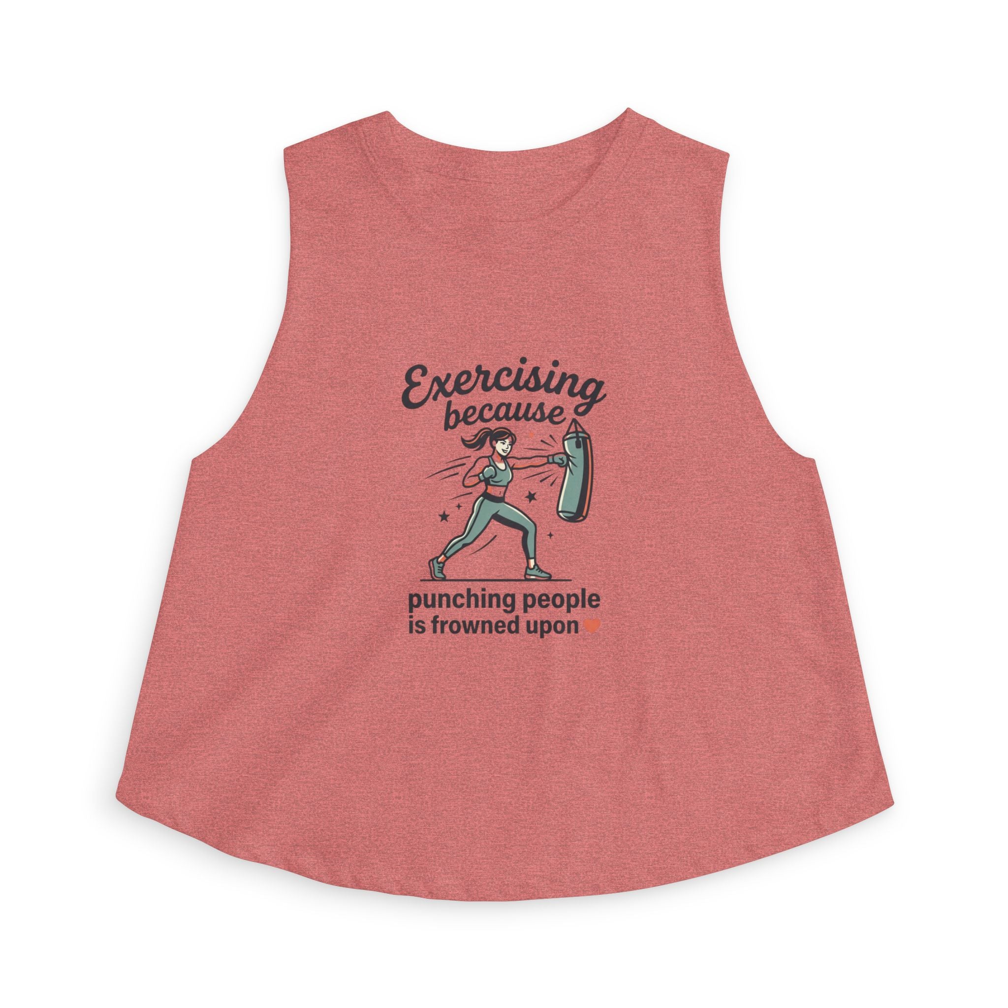 Exercising Because Punching People is Frowned Upon Women's Crop Top