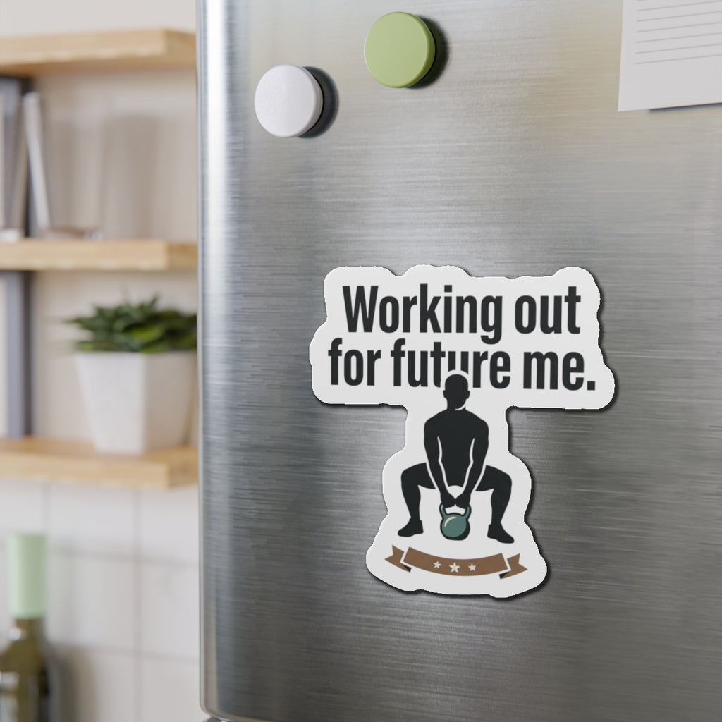 Working Out For Future Me Die-Cut Magnets