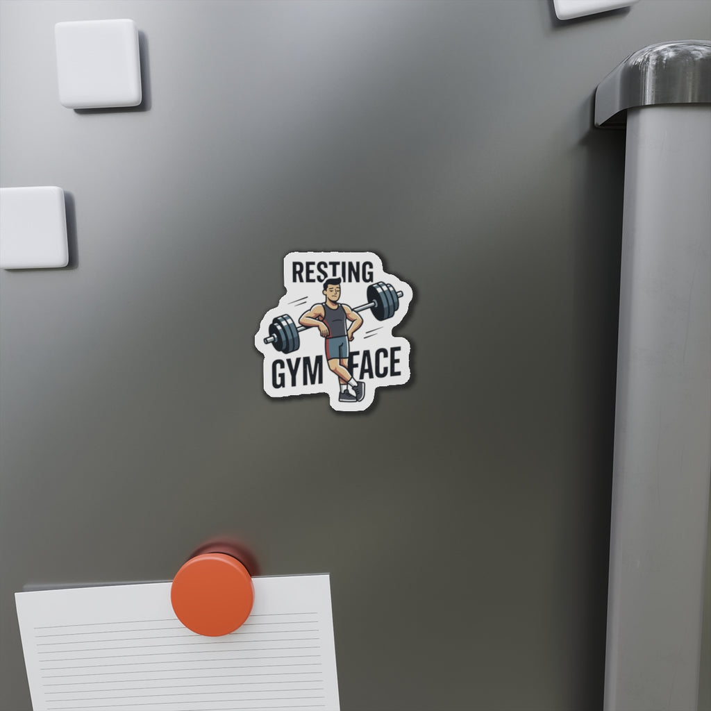 Resting Gym Face Die-Cut Magnets