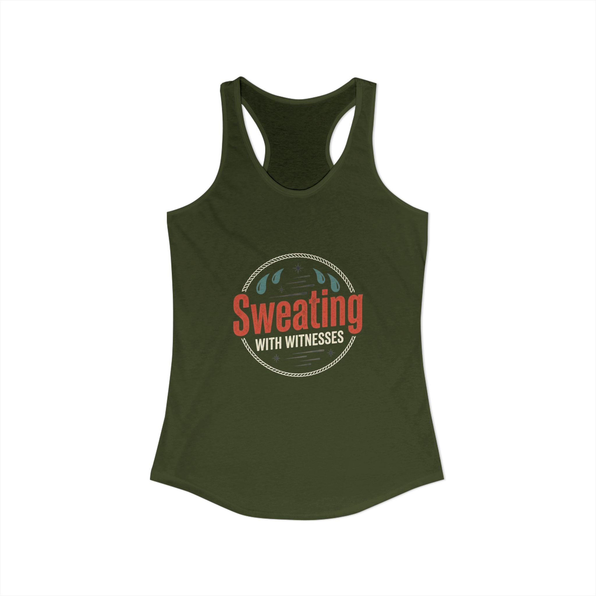 Sweating with Witnesses Women's Ideal Racerback Tank