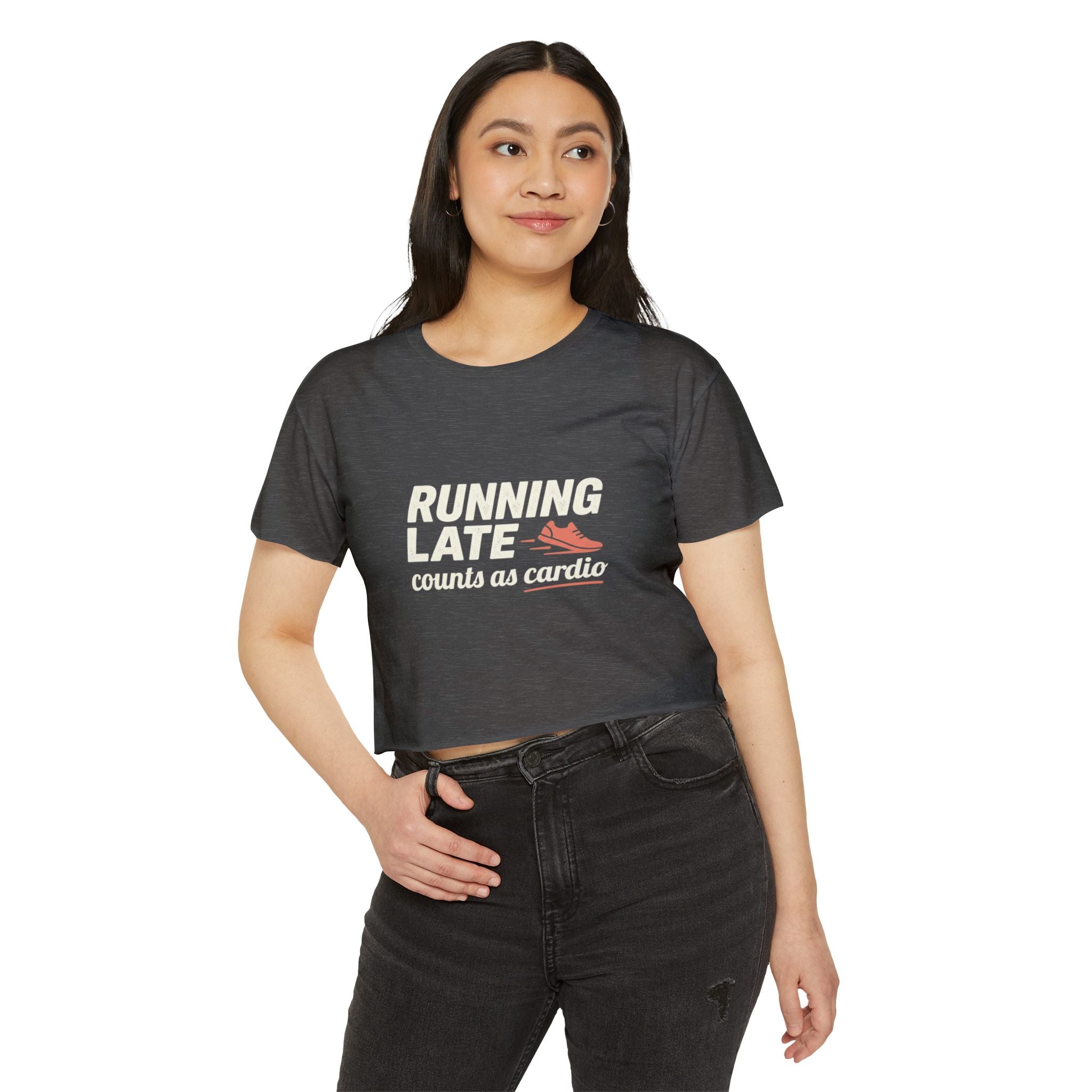 Running Late Counts as Cardio Women's Festival Crop Top