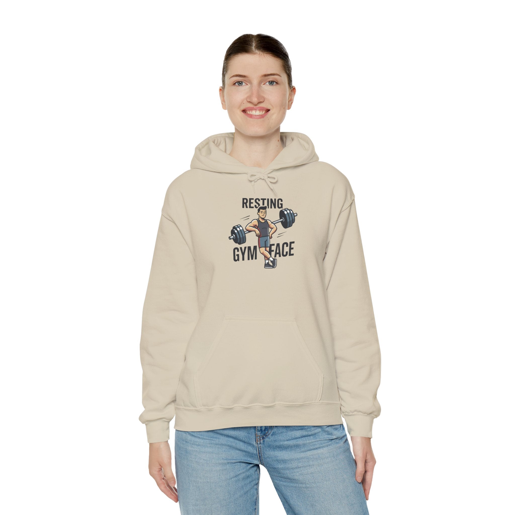 Resting Gym Face Unisex Heavy Blend™ Hooded Sweatshirt