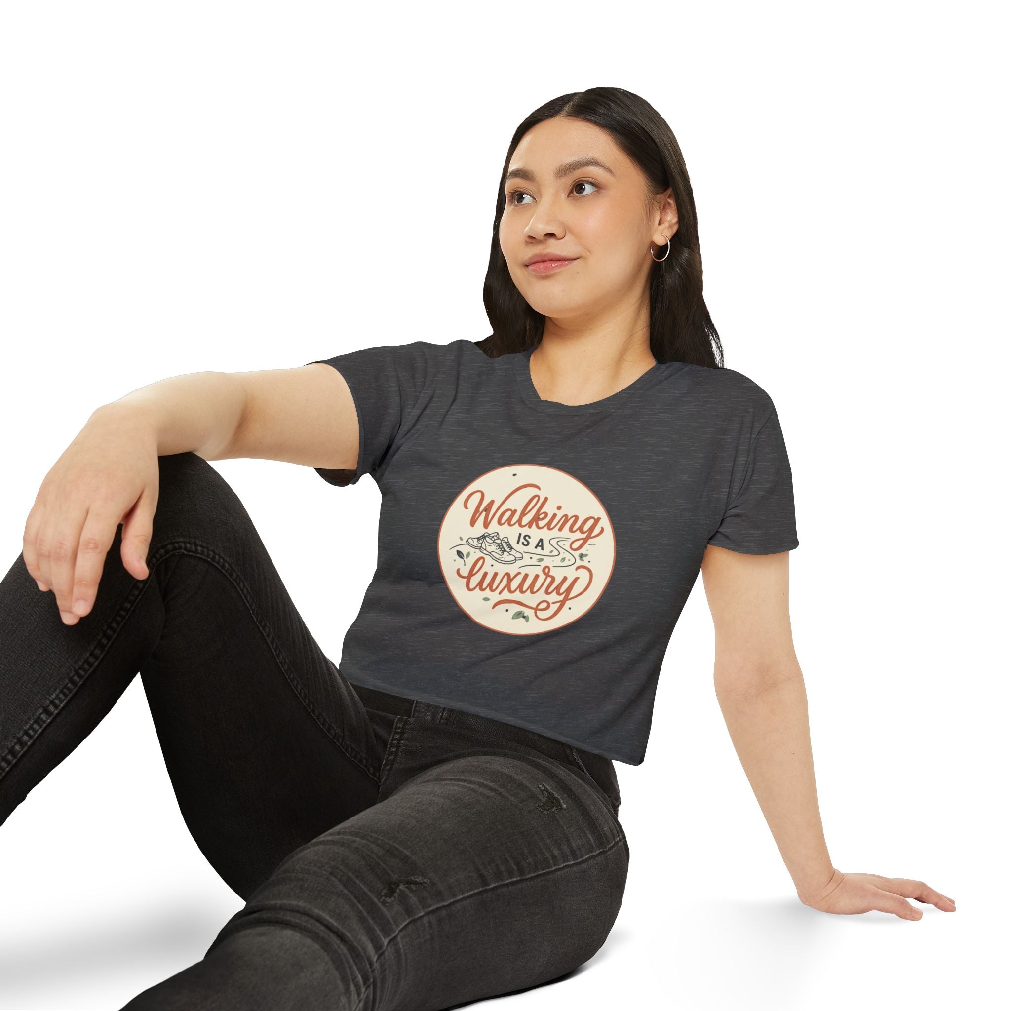 Walking is a Luxury Women's Festival Crop Top