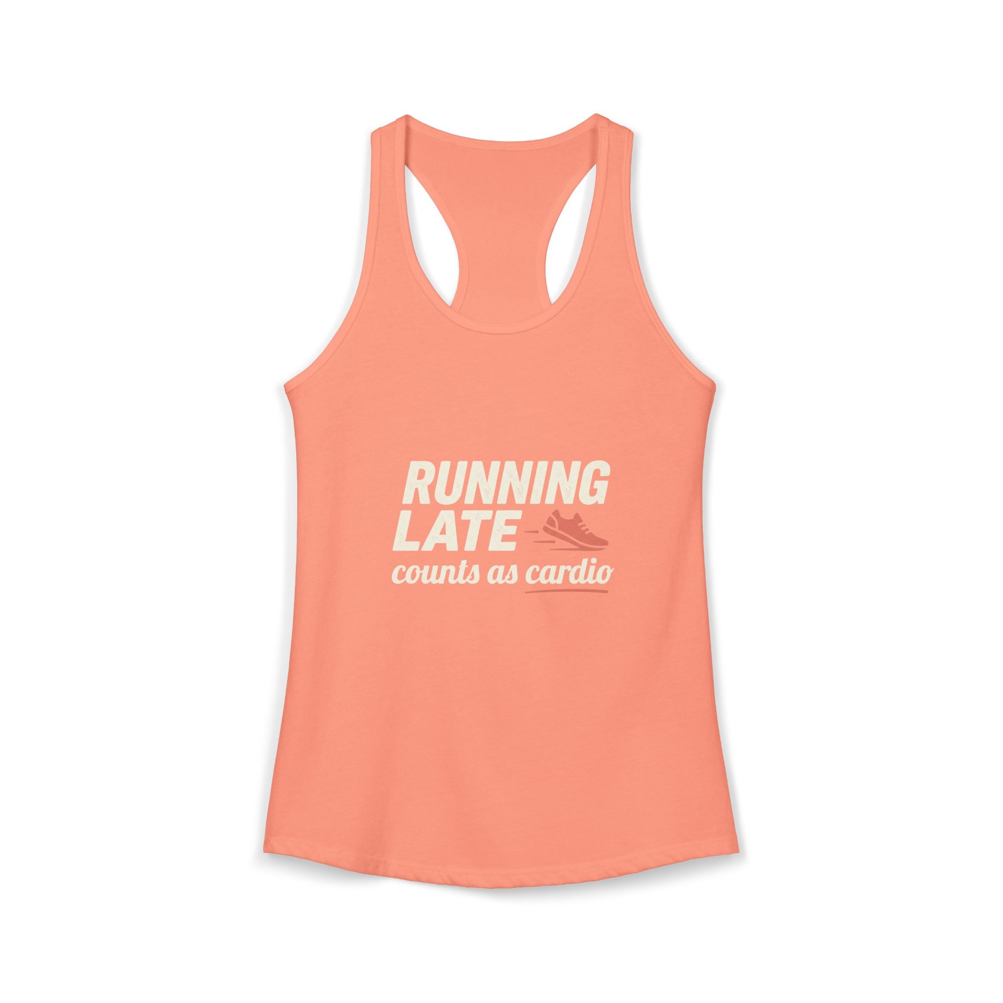 Running Late Counts as Cardio Women's Ideal Racerback Tank
