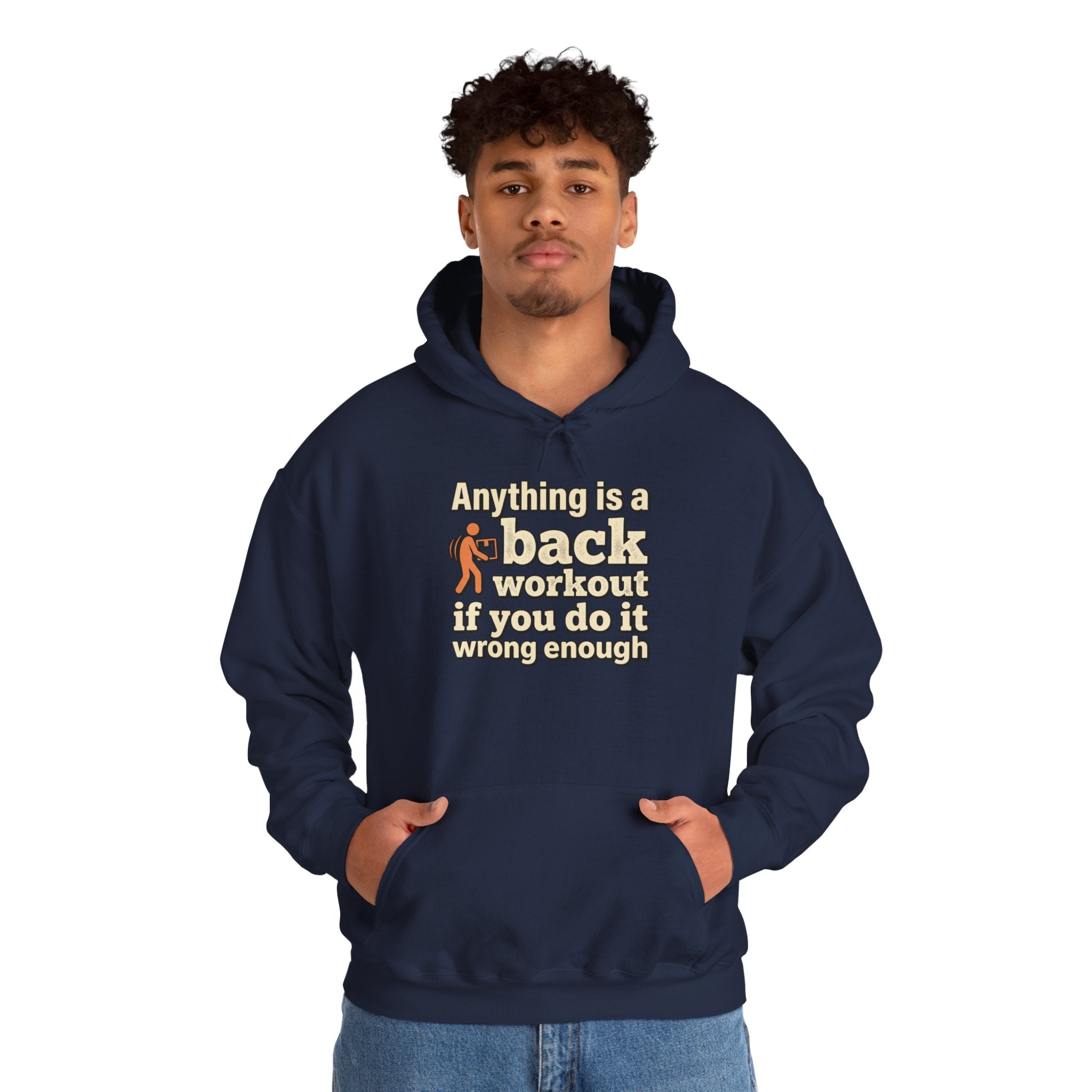 Anything is a Back Workout Unisex Heavy Blend™ Hooded Sweatshirt