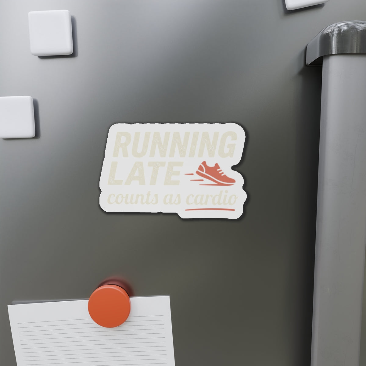 Running Late Counts as Cardio Die-Cut Magnets