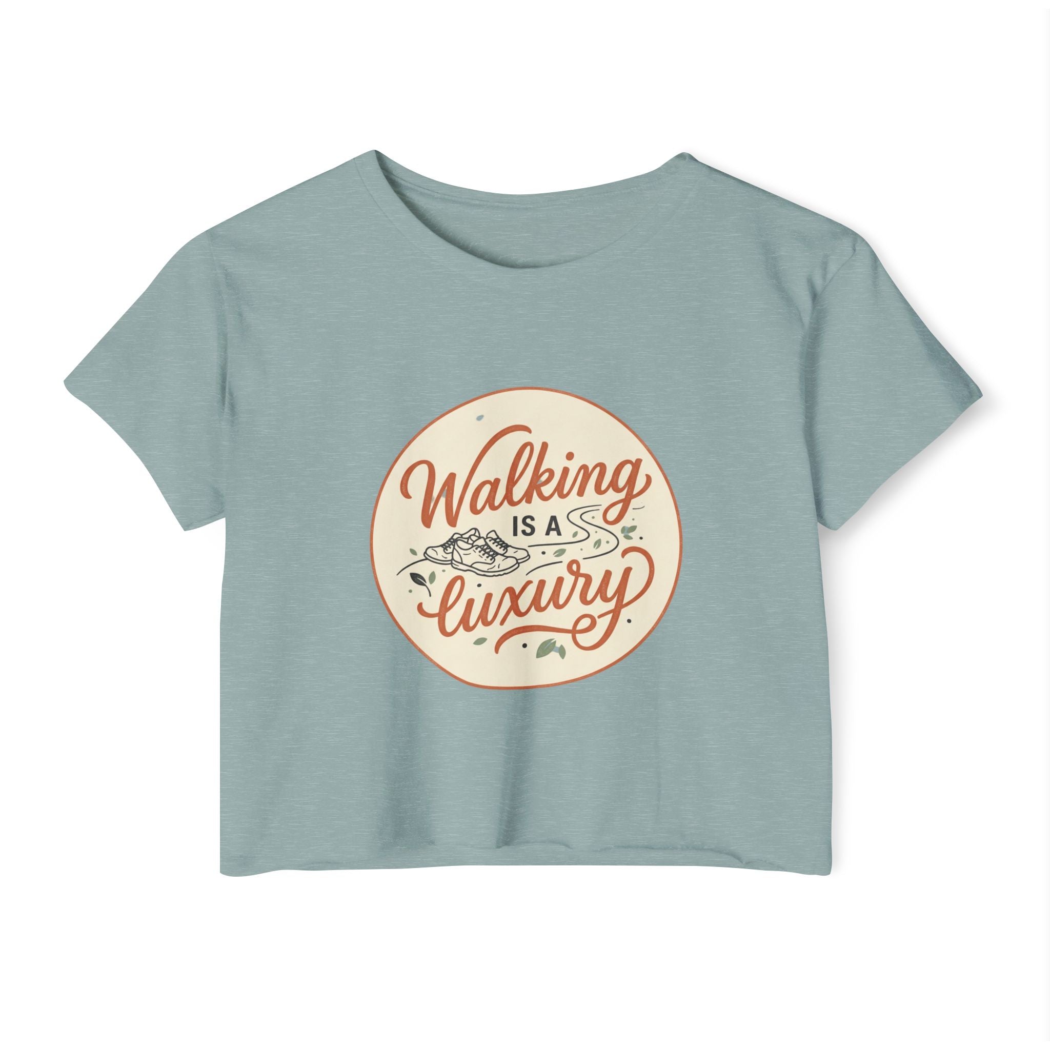 Walking is a Luxury Women's Festival Crop Top