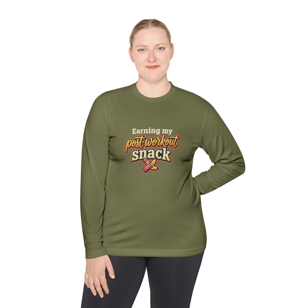 Earning My Post-Workout Snack Unisex Lightweight Long Sleeve Tee