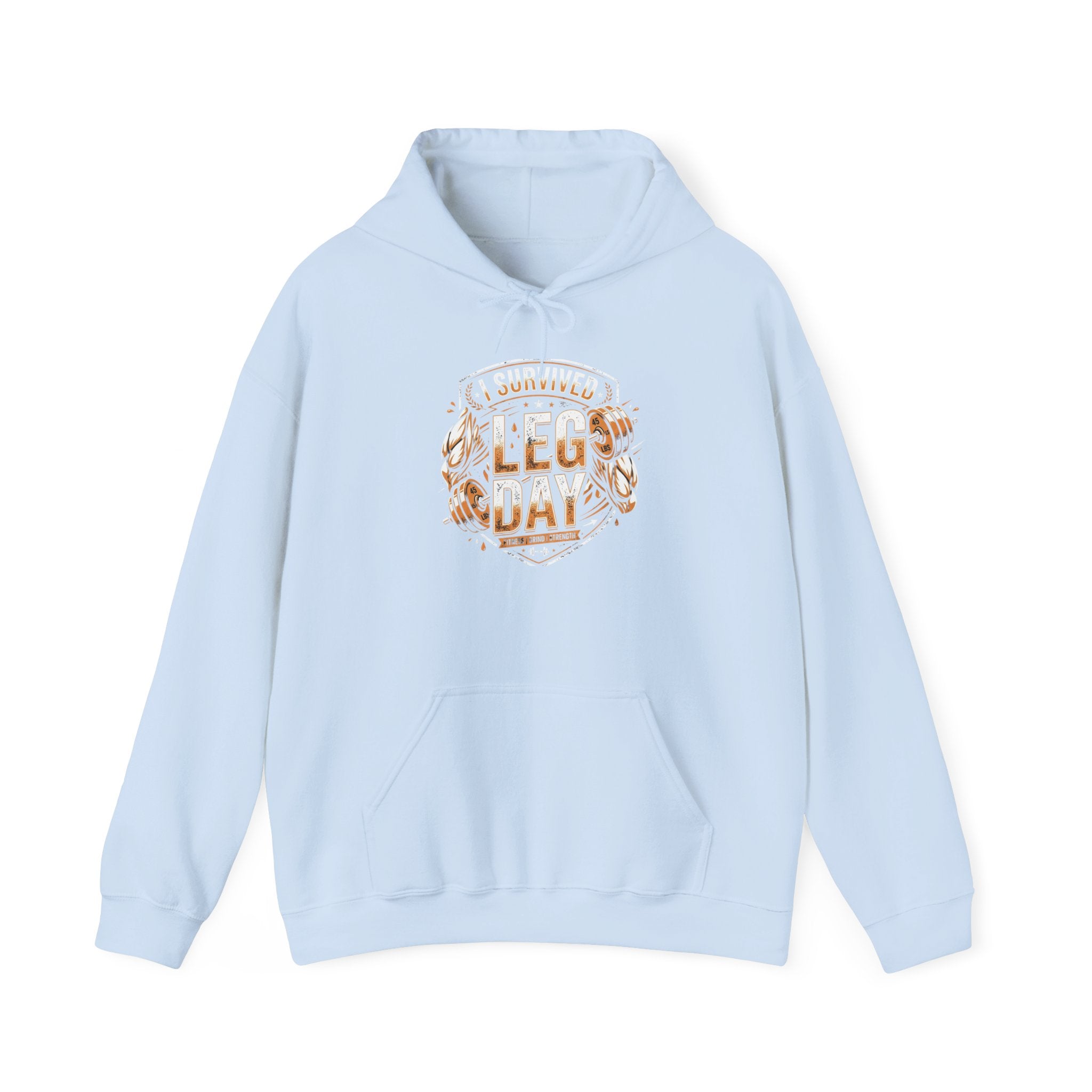 I Survived Leg Day Unisex Heavy Blend™ Hooded Sweatshirt