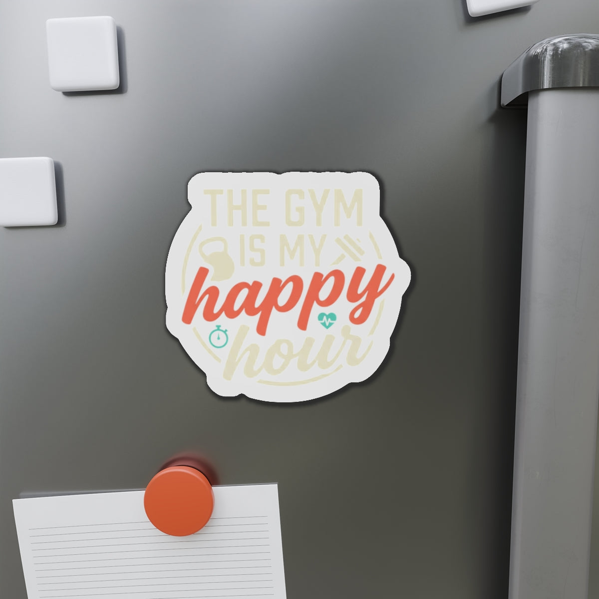 The Gym is My Happy Hour Die-Cut Magnets