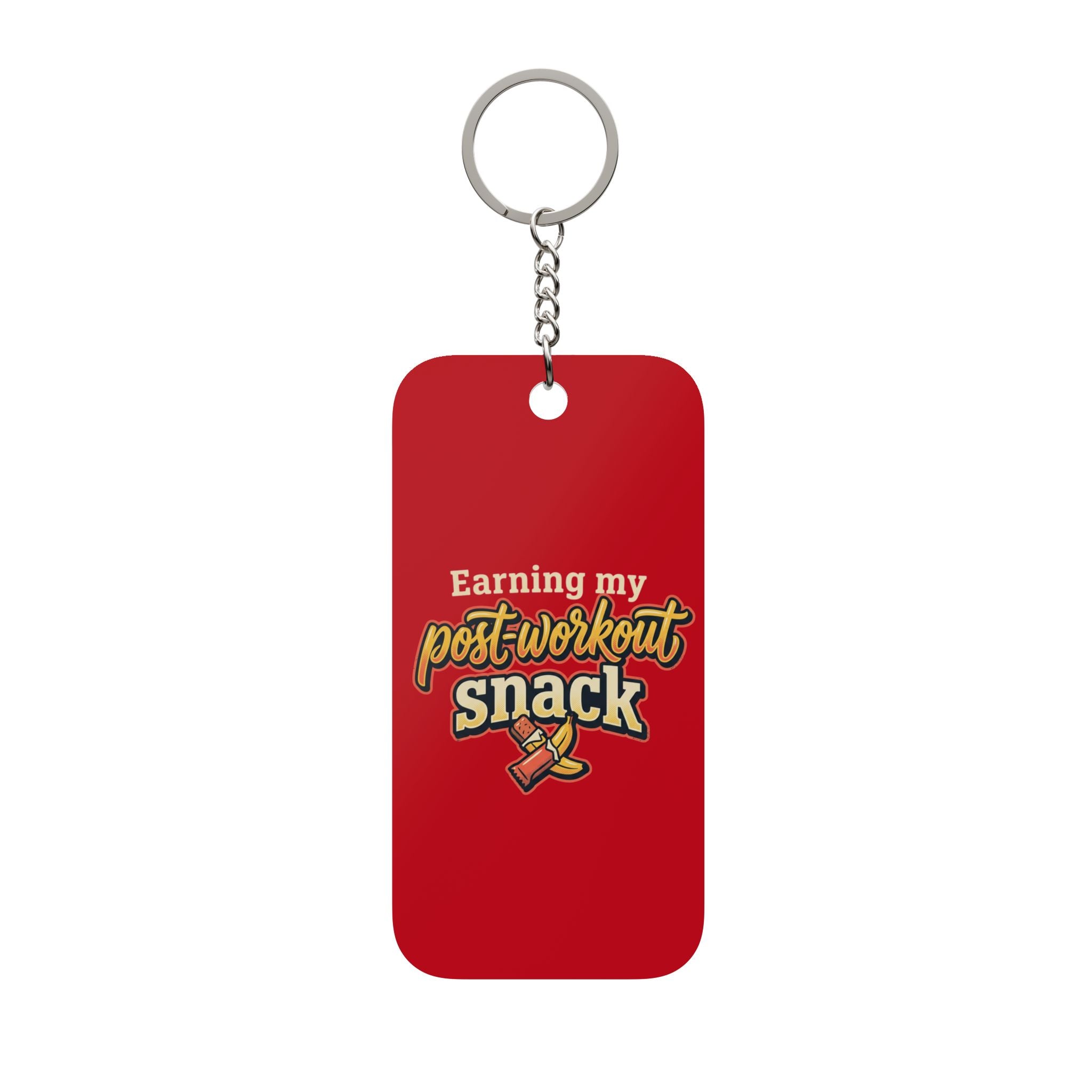 Earning My Post-Workout Snack Double-Sided Keychain Charm