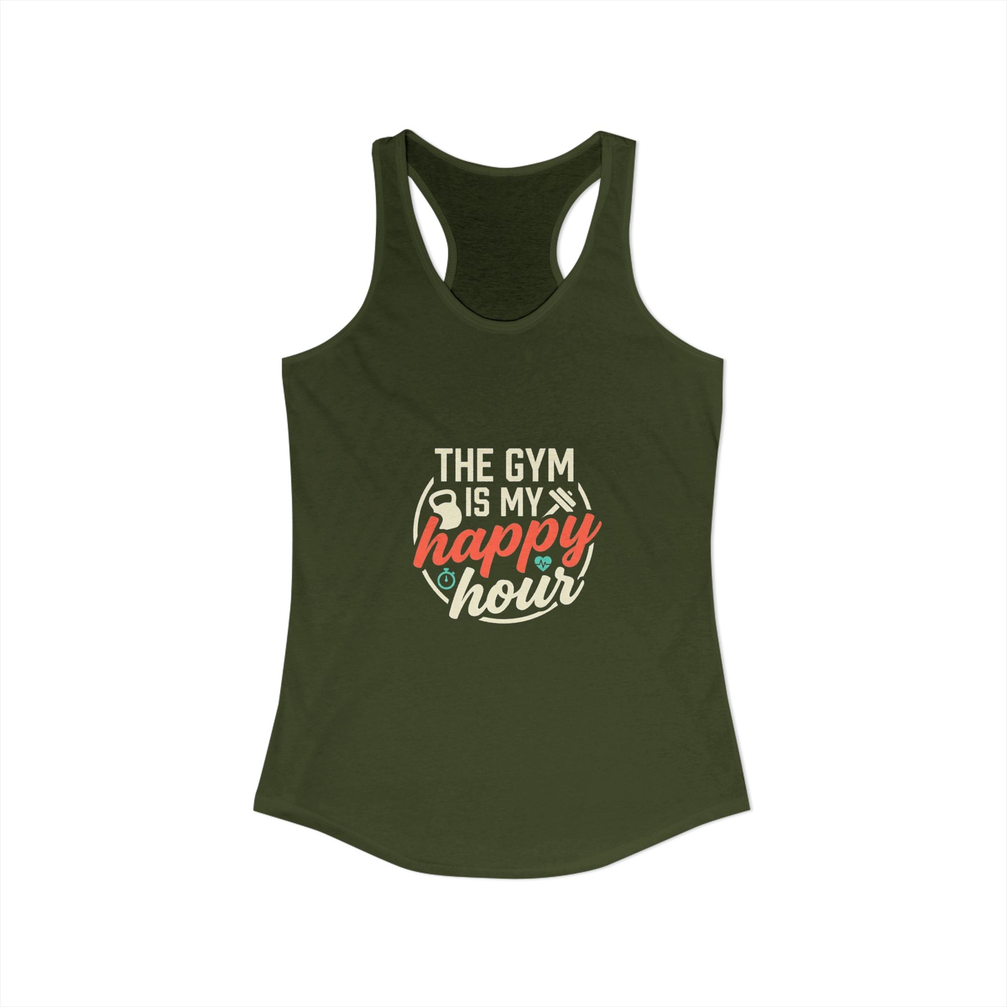 The Gym is My Happy Hour Women's Ideal Racerback Tank