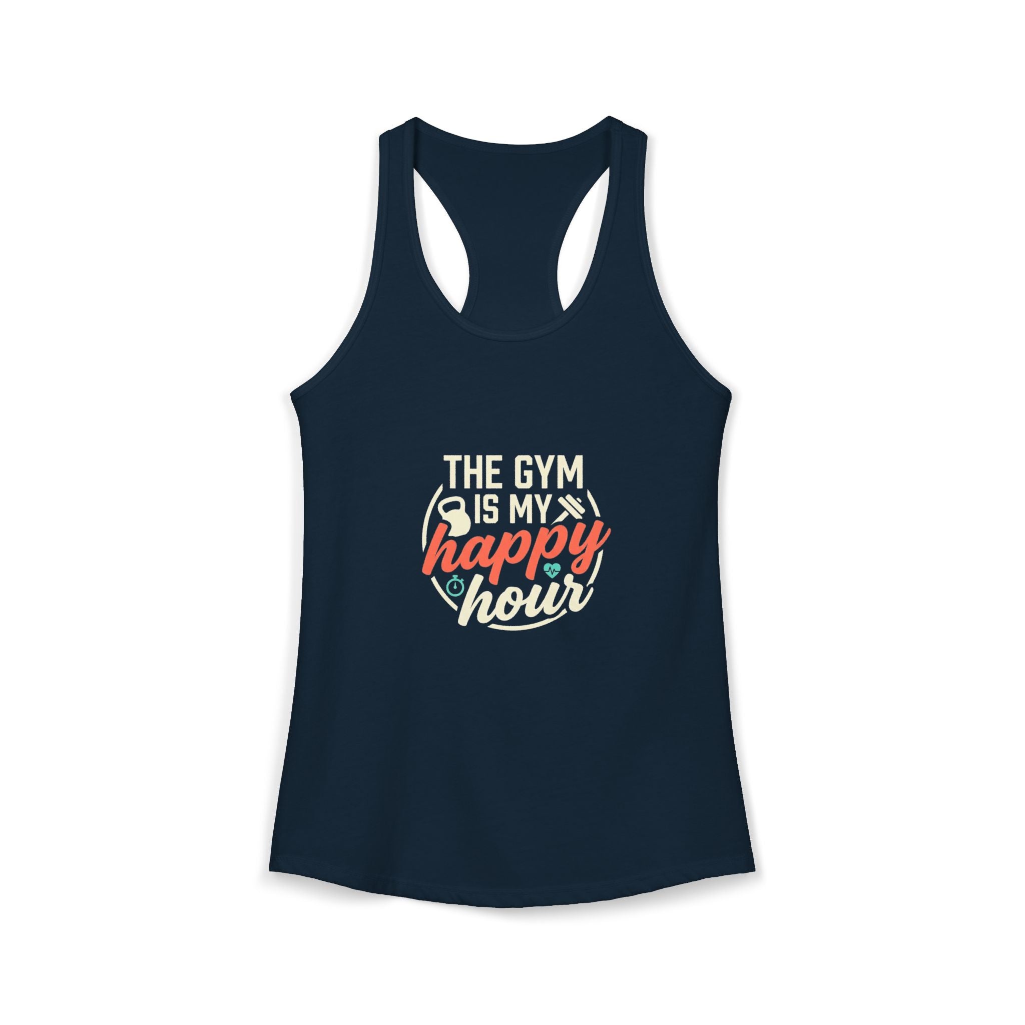 The Gym is My Happy Hour Women's Ideal Racerback Tank